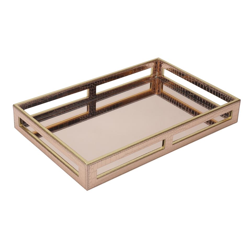 Rose Gold Glass Tray